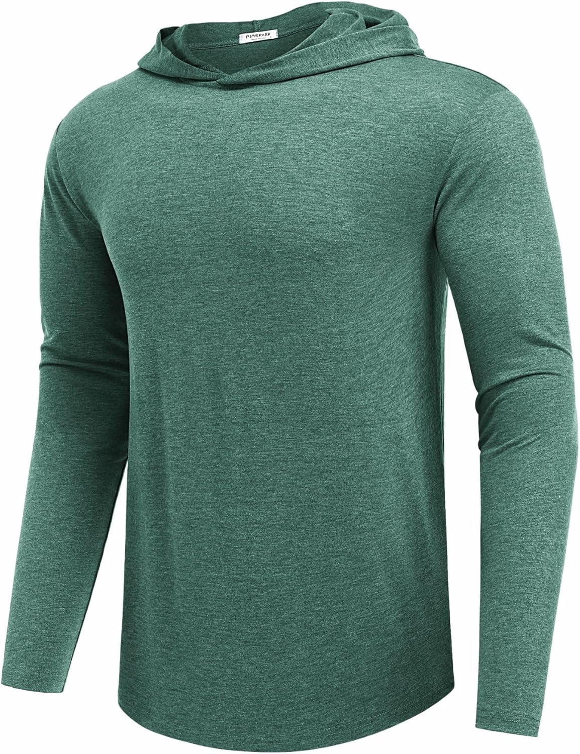 PINSPARK Sudaderas ligeras con capucha tipo pullover para hombres, manga larga, sudadera con capucha para golf, gimnasio, entrenamiento, sudadera atlética