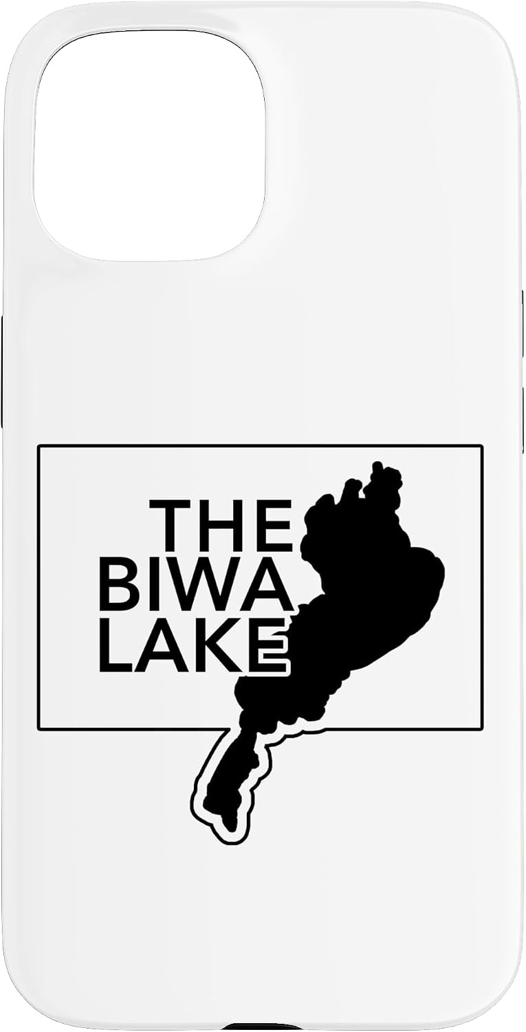 THE BIWA LAKE 琵琶湖 滋賀 地図【47都道府県】ジモTティ JIMO-T 地元愛 お土産 プレゼント 面白 スマホケース iPhone 16 Plus 用