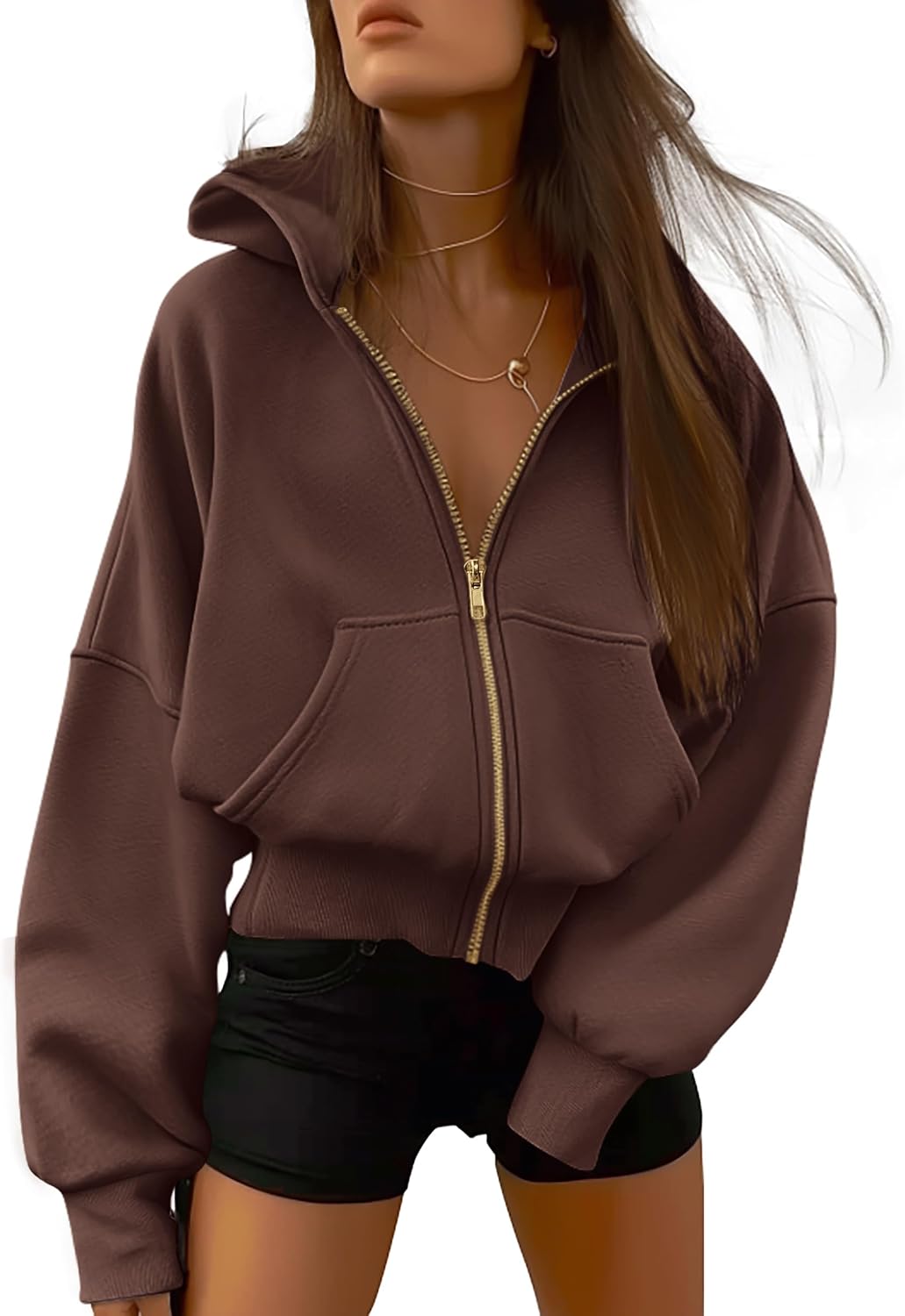 BTFBM Sudaderas con capucha para mujer, ropa de moda de otoño, chaqueta de forro polar de manga larga, trajes de invierno, sudadera con capucha Y2K con cremallera