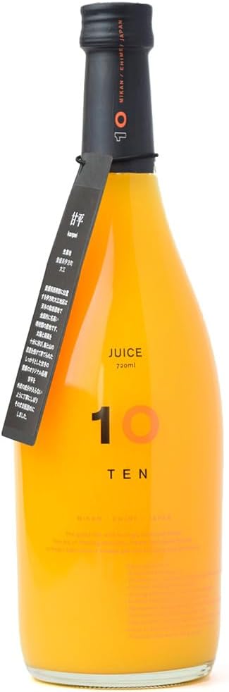 10FACTORY Ehime Mikan 100% Fruit Juice, Additive-Free, Straight Juice, 1 Bottle (24.3 fl oz (720 ml)), Made in Ehime, High Quality, Made in Japan (Kawachi Bankan)
