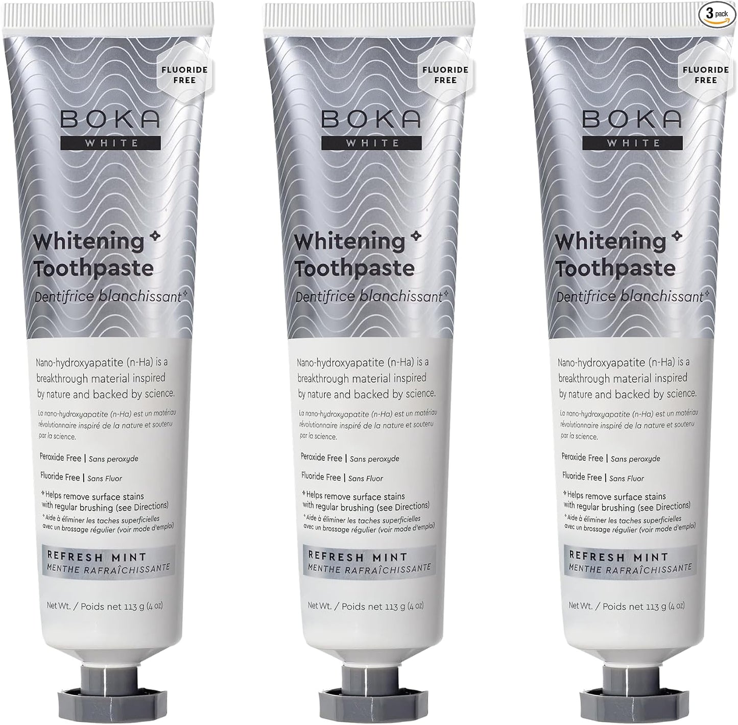 Boka Fluoride Free Toothpaste, Nano Hydroxyapatite Toothpaste, Appropriate for Sensitive Teeth - for Adult Oral Care - Ela Mint Flavor, 4 Fl Oz 1Pk