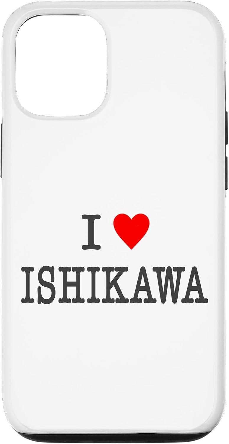 アイラブ・ISHIKAWA 石川（I Love ハート）【47都道府県】ジモT ティ 地元愛 旅行 グッズ お土産 面白 スマホケース iPhone 7 Plus/8 Plus 用
