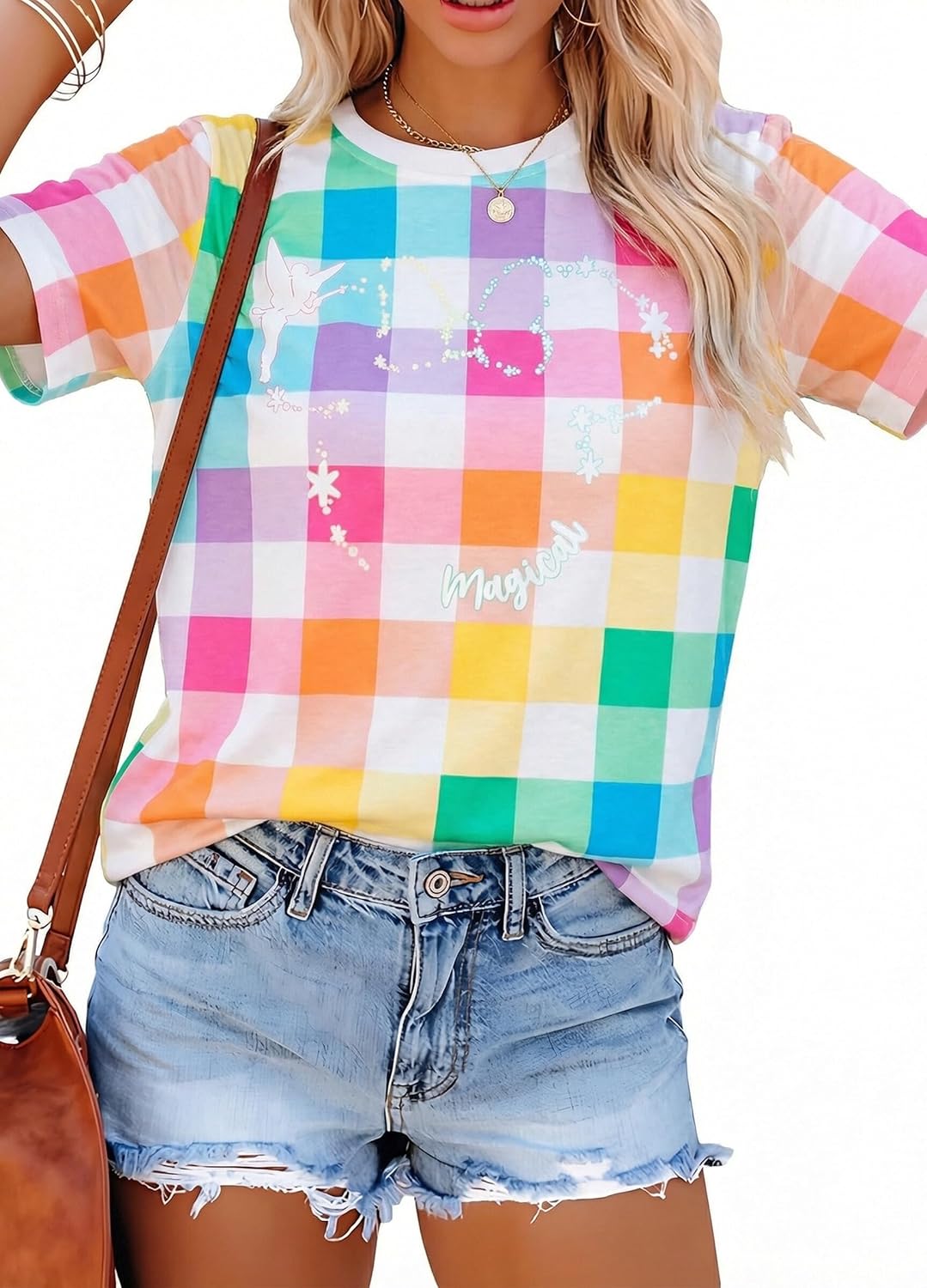 Camiseta mágica para mujer, diseño de Believe in Magic, camiseta de manga corta con estampado gráfico lindo