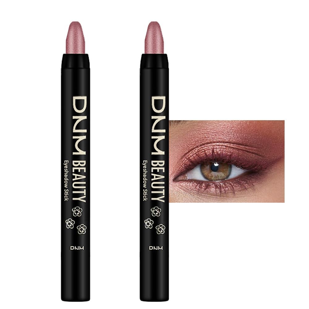 Juego de 8 piezas de barras iluminadoras de sombra de ojos en crema, champán perla gris topo bronce cacao piedra masilla amatista ahumada con brillo mate, lápiz delineador de ojos, barra aplicadora