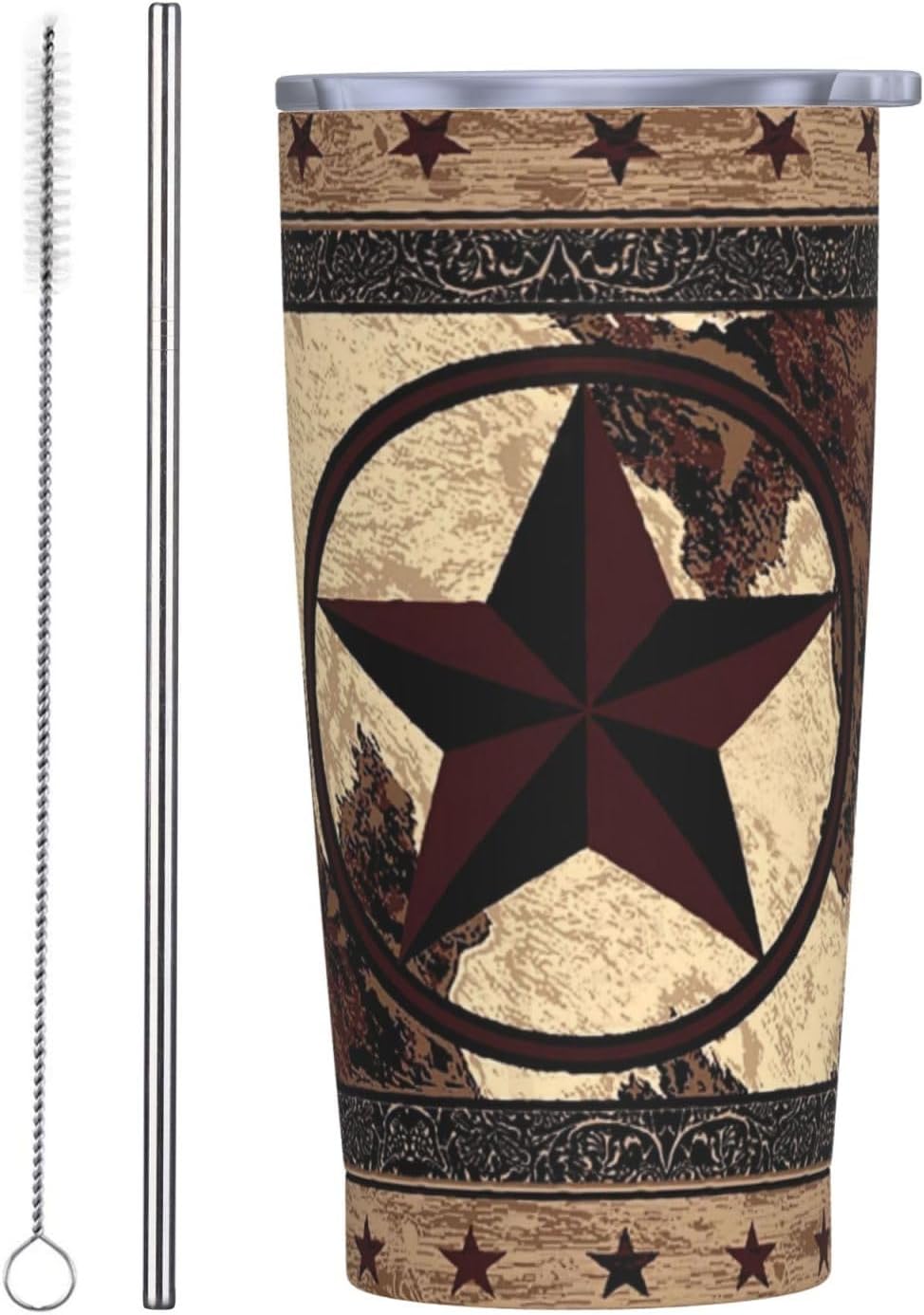 Vaso de mariposa púrpura con tapa y popote, taza de viaje aislada de acero inoxidable de 20 onzas, botella de agua caliente y fría, recuerdo de mariposa azul para hombres y mujeres