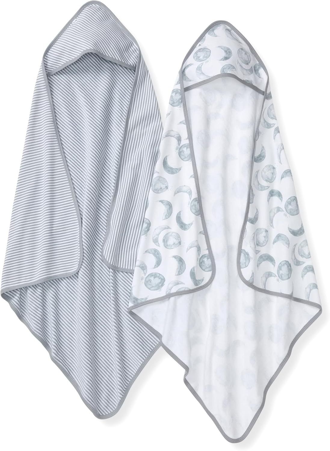 Toalla orgánica con capucha de una sola capa para bebé de Burt's Bees Baby, Paquete de 2, Pequeños patos | Toalla con capucha de algodón 100% orgánico de rizo suave y absorbente que es duradera y suave, mide 29 x 29 pulgadas