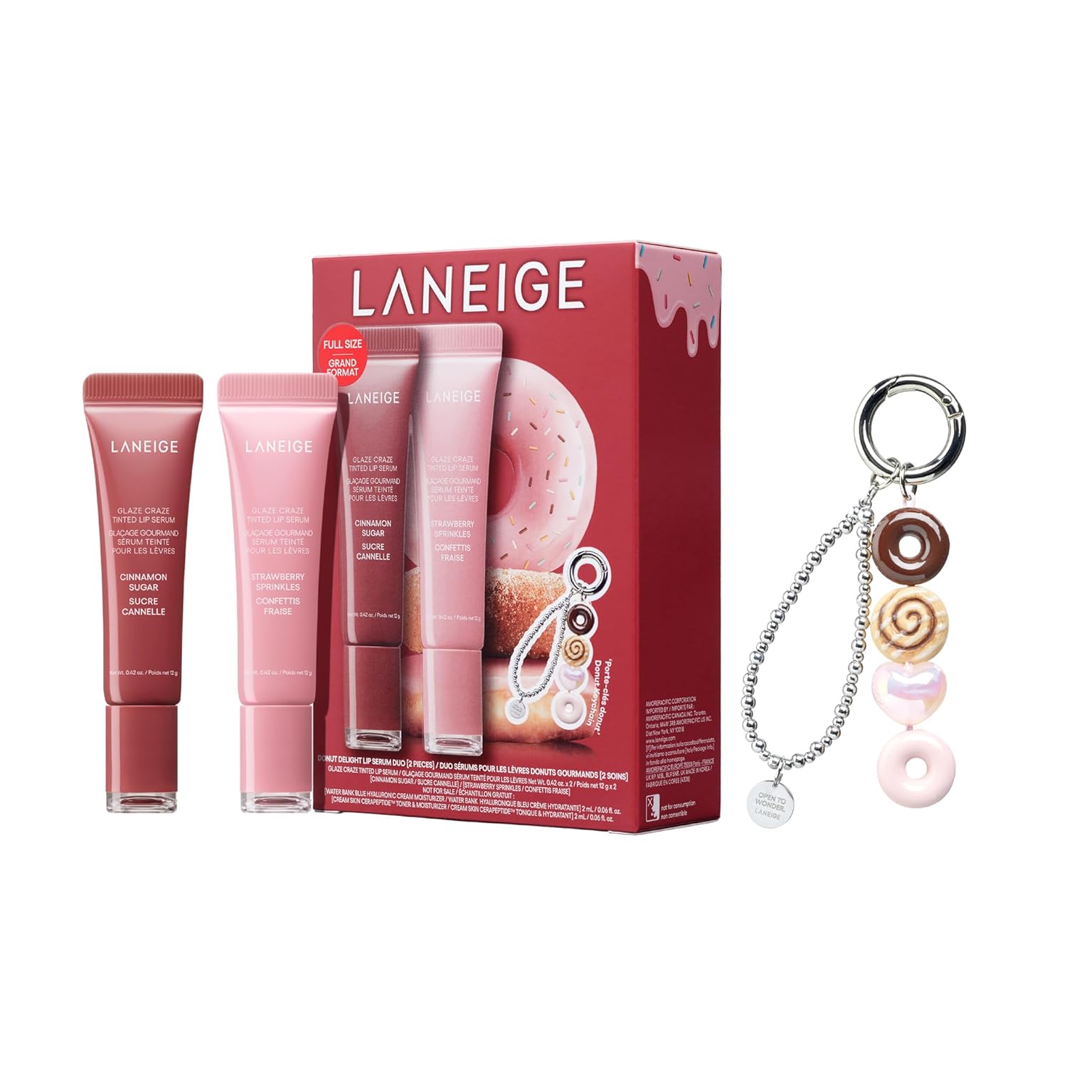 LANEIGE - Suero labial brillante Glaze Craze: Suero labial hidratante para labios brillantes y nutridos con polipéptidos voluminizadores
