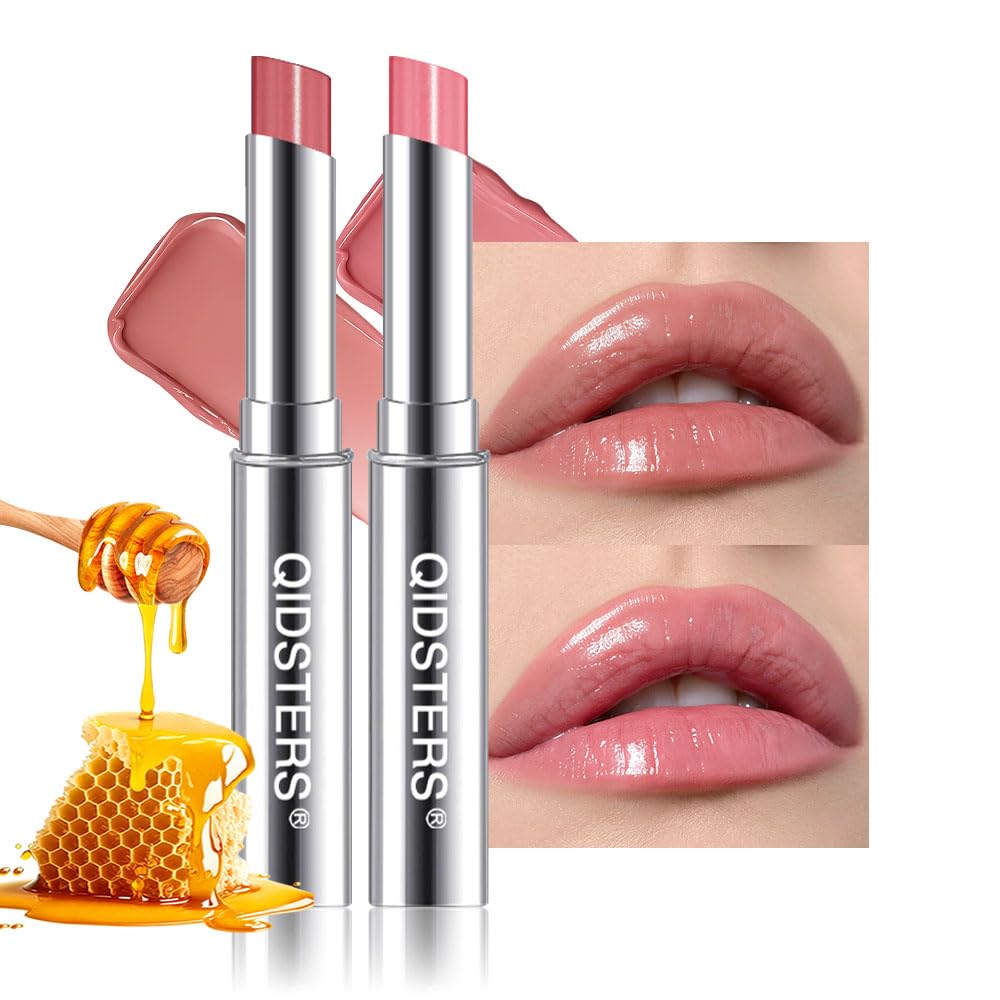 Honey Lipstick - Bálsamo labial tintado, mancha labial hidratante transparente para todos los tonos de piel (A-2Pcs-07 Mauve+09 Cherry, 2 unidades (paquete de 1))