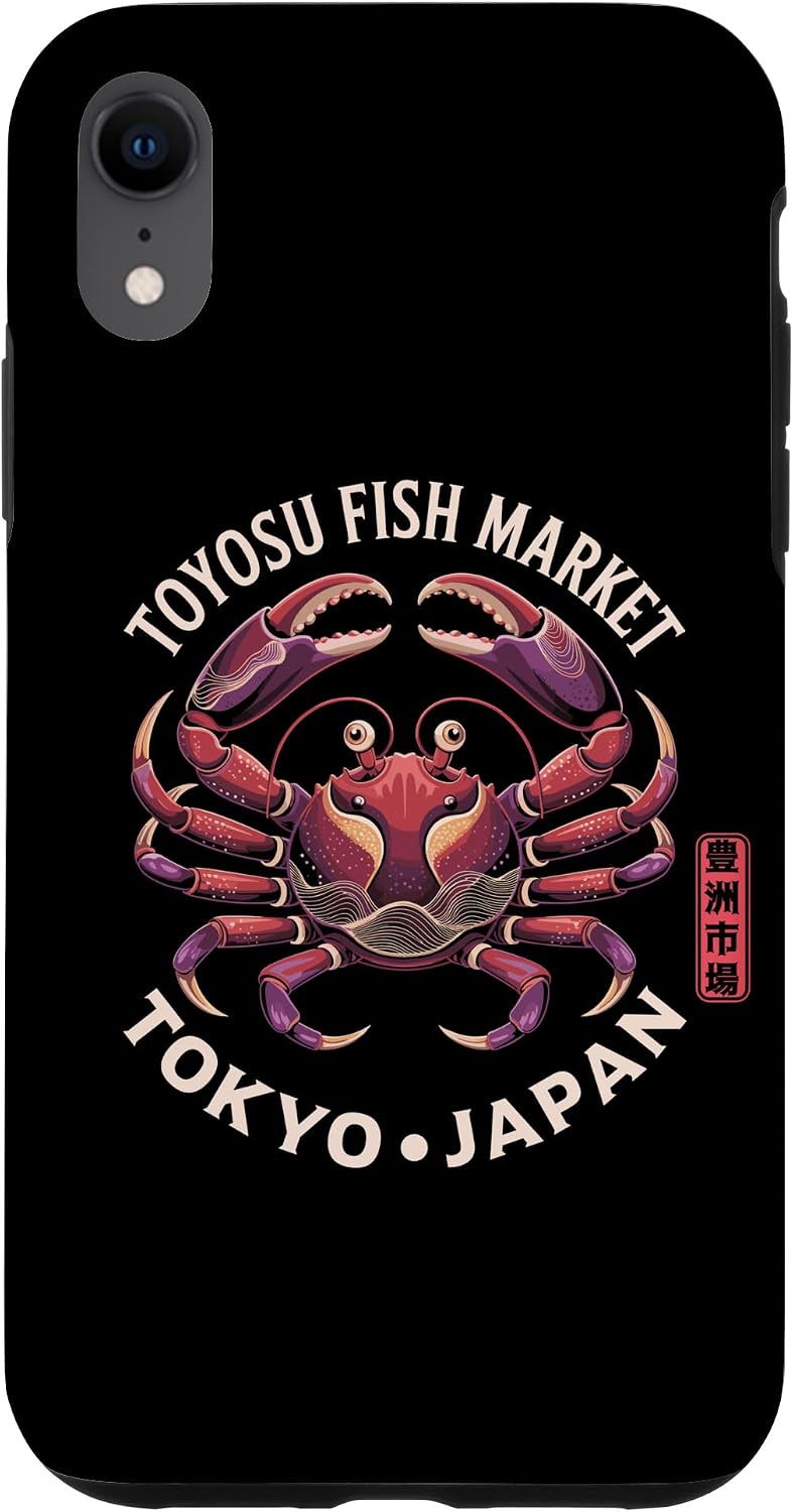 豊洲魚市場 東京ジャパン かに 漢字 お土産 スマホケース iPhone 15 Plus 用