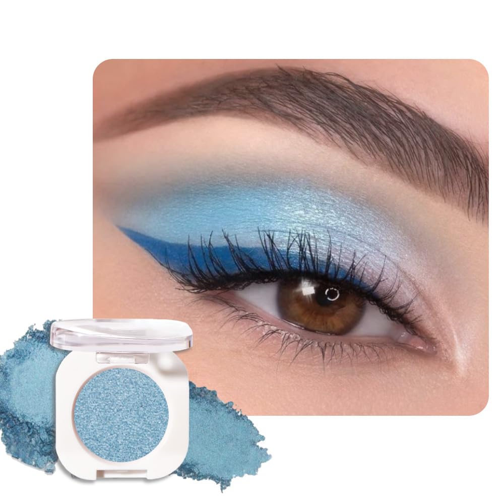 Sombra de Ojos Soltera con Destello de Champán, Sombra de Ojos Mini Liviana y Mezclable para Mujeres Mayores, Paleta de Maquillaje de Sombra de Ojos Monocromática Pigmentada Impermeable