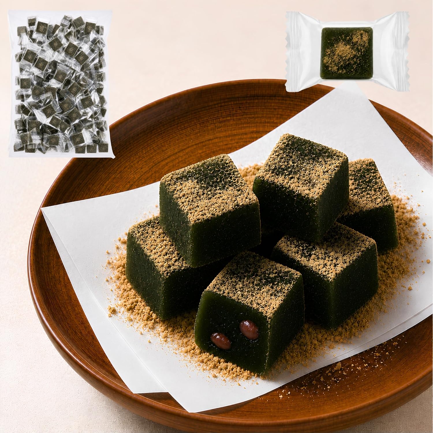 Alneka Mini Adzuki Yokan Yokan Japanese Sweets, Individual Packaging, 17.6 oz (500 g), Estimated Quantity: Approximately 50 Pieces, Made in Japan