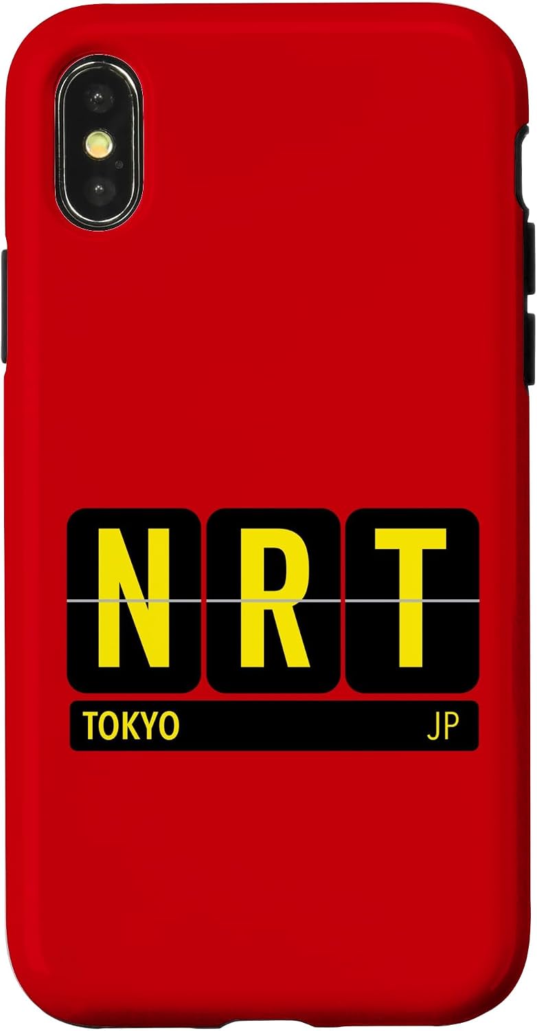 NRT 東京 日本 旅行 お土産 イエロー文字 スマホケース iPhone 11 用
