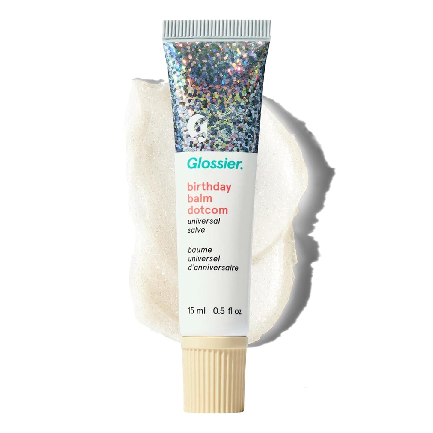 Glossier Balm Dotcom Hydrating Tinted Lip Balm - Universal Salve, Up to 12Hr Moisture for Dry Lips, Cuticles & Skin - Lanolin, Beeswax & Castor Oil - Rose, Pink Tint, 15ml