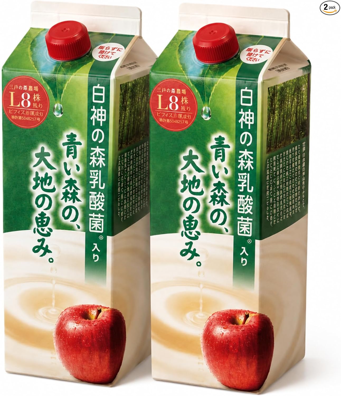 Apple Juice, Made in Aomori Prefecture, 2.3 fl oz (1 L) Bottles, 100% Straight Fruit Juice, Apple Juice, Paper Pack, 33.8 fl oz (1,000 ml) x 2 Bottles