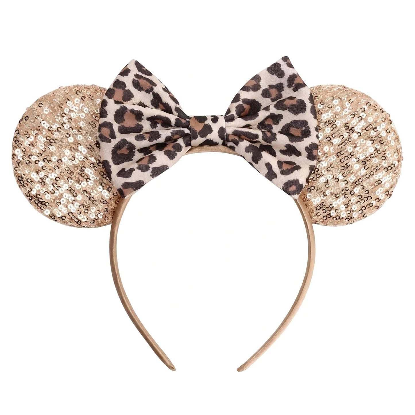 bianbaistar Orejas de ratón brillantes, diadema clásica de lentejuelas negras para adultos y otros usuarios encantadores, accesorio para fiestas de vacaciones o parque de atracciones