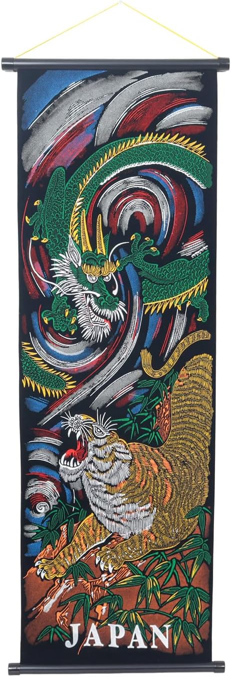 Japanese Souvenir Wall Scroll Tokyo Bean (Height 16.1 x Width 7.1 inches (41 x 18 cm), Made in Japan, Pennant Material, Lightweight and Compact