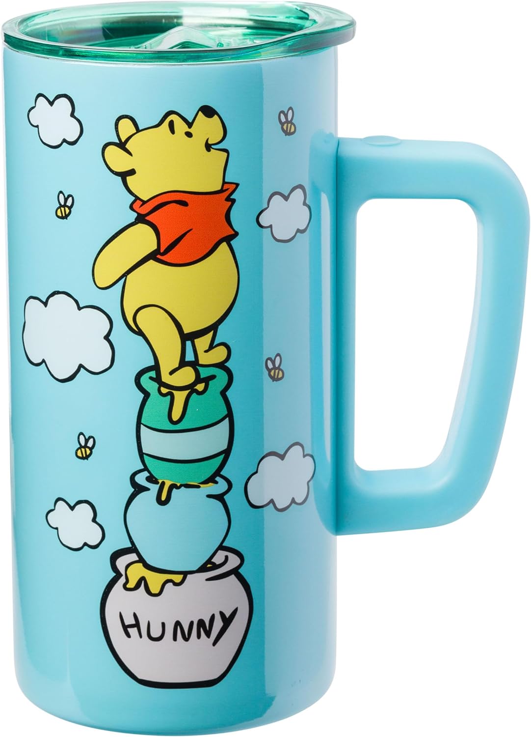 Silver Buffalo Disney Vintage Mickey Mouse Since 1928 - Vaso de viaje de doble pared con tapa de cierre deslizante, 20 onzas