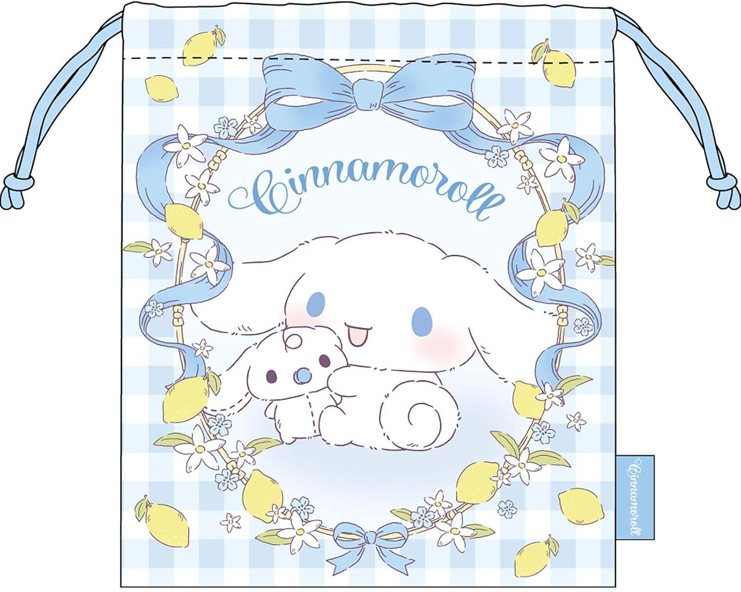 J's Planning Sanrio Drawstring Bag, Kuromi Trend, H8.3 x W7.1 inches (21 x 18 cm) FRK958