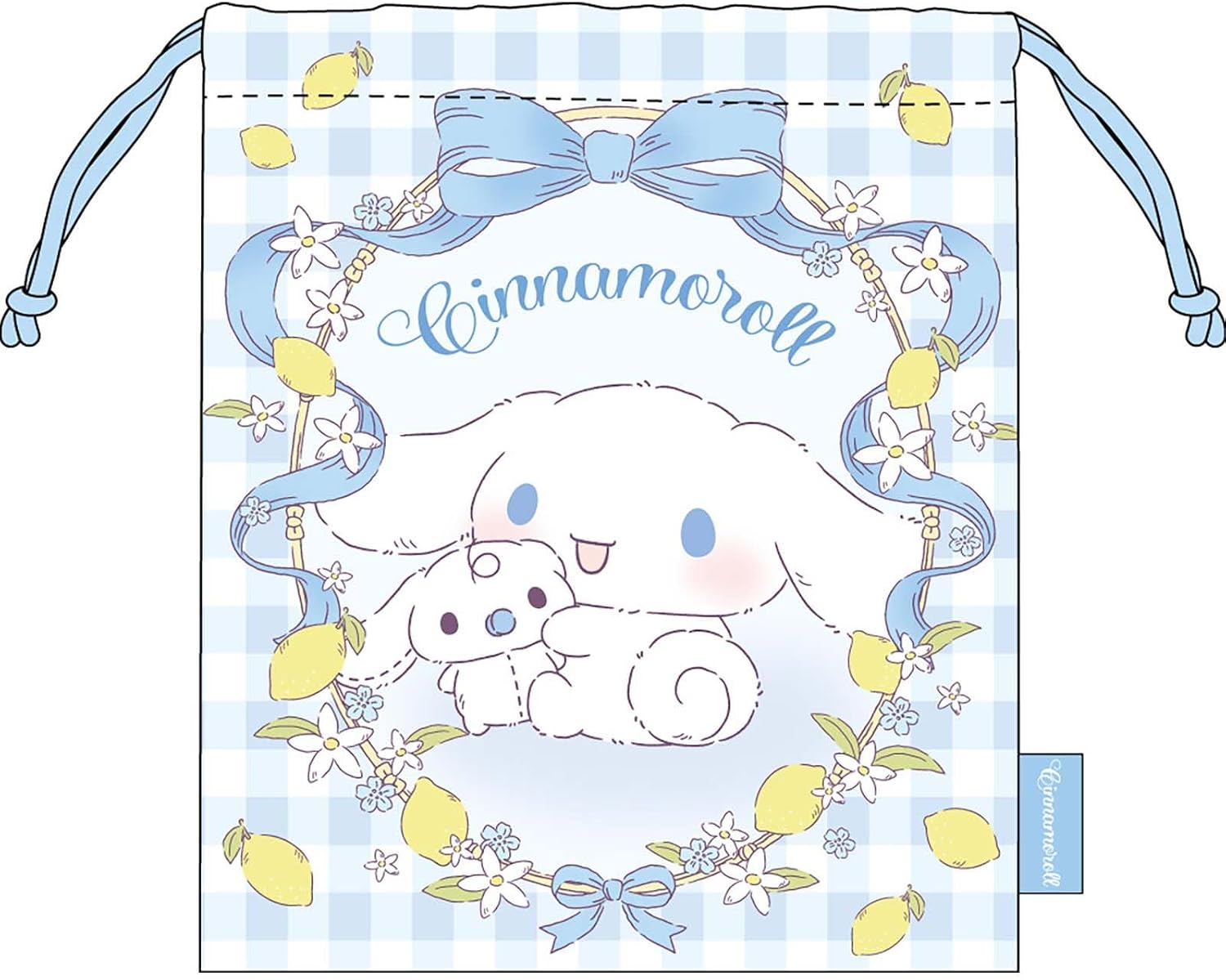 J's Planning Sanrio Drawstring Bag, Kuromi Trend, H8.3 x W7.1 inches (21 x 18 cm) FRK958