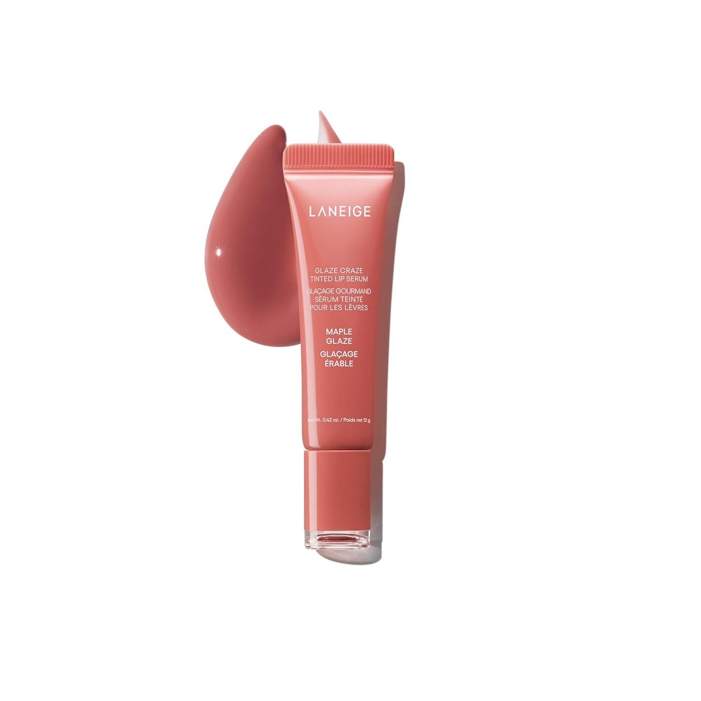 LANEIGE - Suero labial brillante Glaze Craze: Suero labial hidratante para labios brillantes y nutridos con polipéptidos voluminizadores