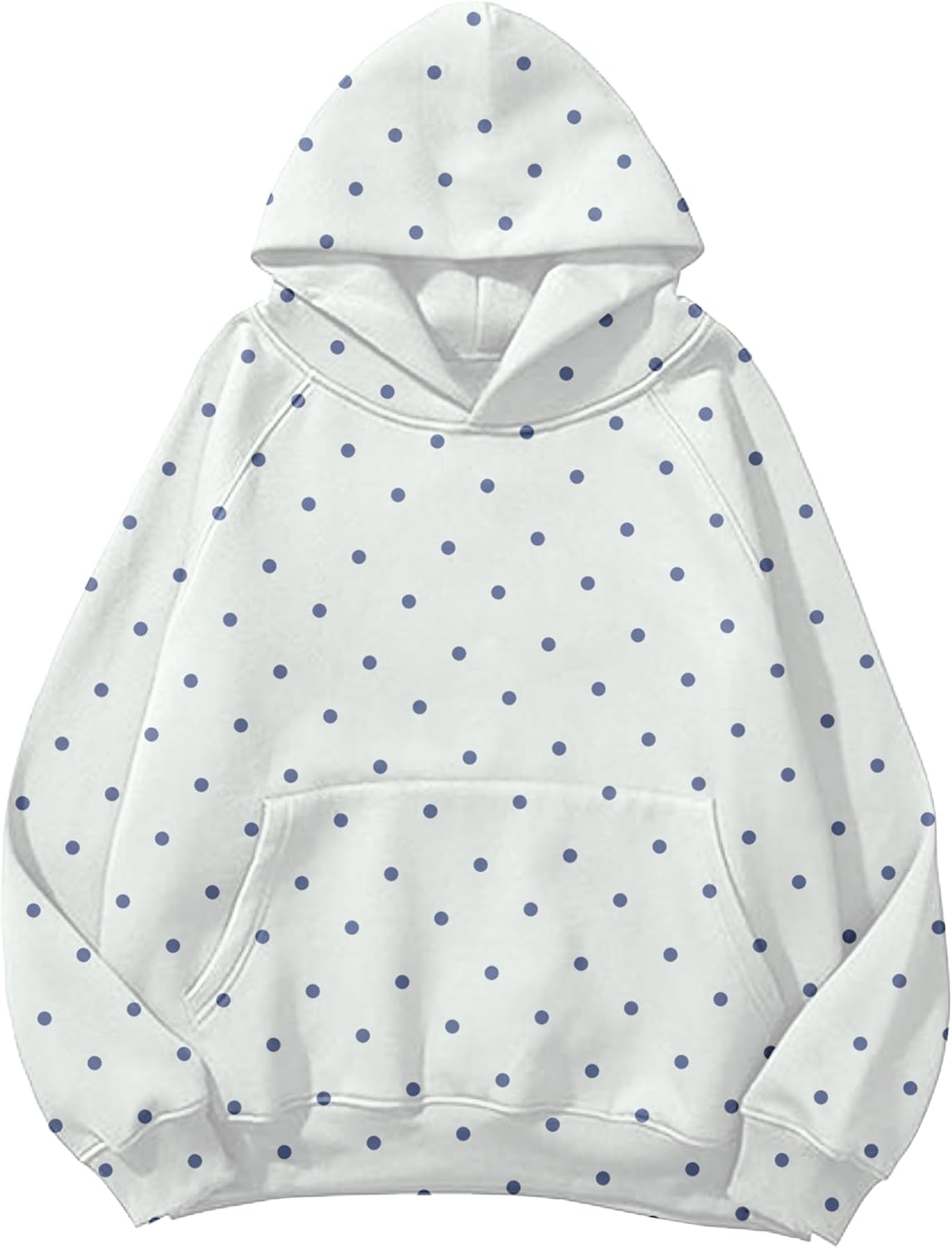 Lauweion - Sudaderas con capucha básicas de forro polar para mujer, con estampado de letras, manga larga, bolsillo canguro, hombros caídos, estilo holgado