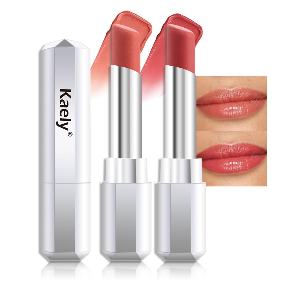 Kaely Mauve Honey Lipstick Tinted Lip Balm, Hydrating Shine Lipstick for Women Dry Lips, Moisturizing Nourishing Glossy Lip Gloss Stain Makeup, Sheer Lightweight, Vegan & Cruelty-Free, 07