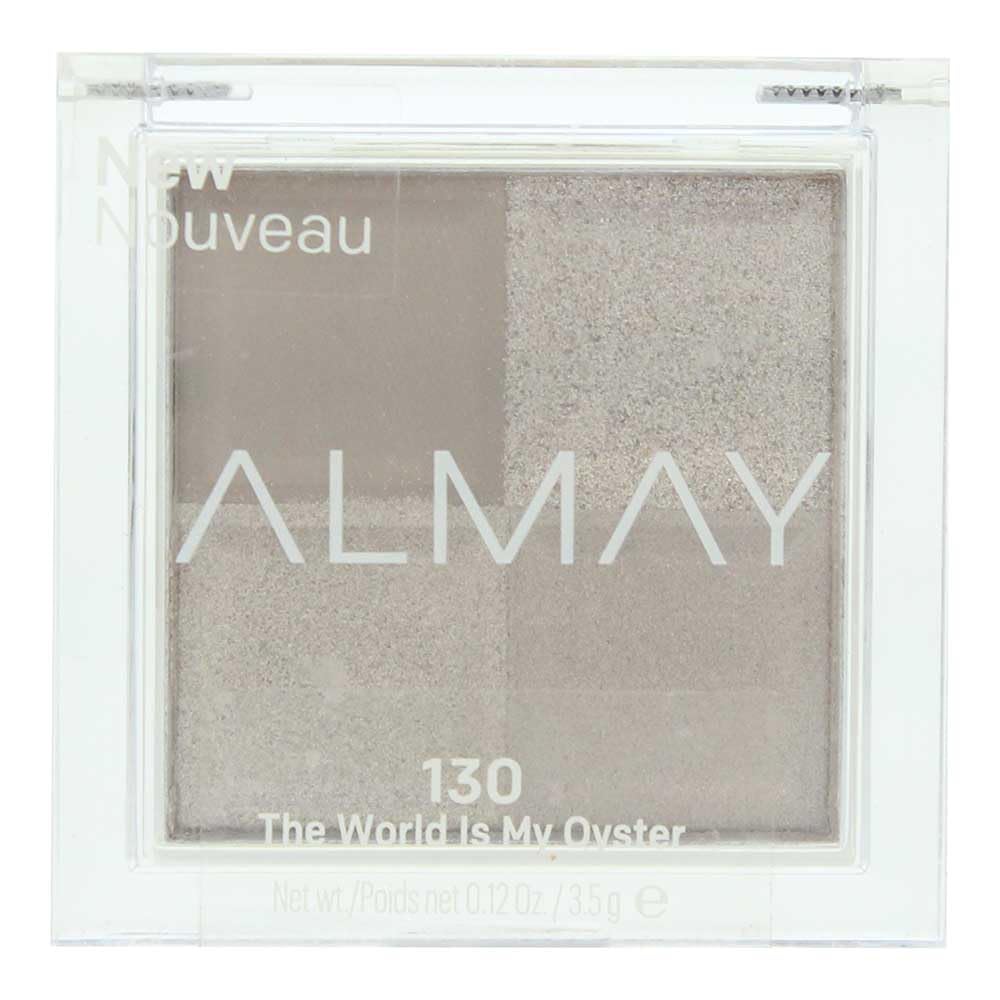 Almay - Paleta de sombra de ojos, maquillaje de ojos de larga duración, sombra de ojos de un solo tono en acabado mate, metálico, satinado y brillante, hipoalergénica, 130 El mundo es mi ostra, 0.1 Oz