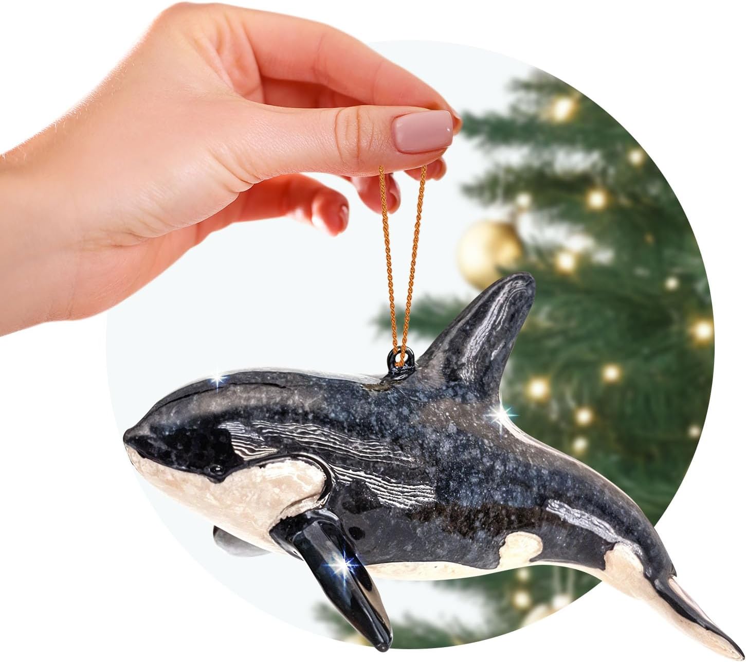Adorno de tortuga marina azul, decoraciones navideñas pintadas a mano 2023, temática de playa, decoración del océano, adornos de árbol de Navidad, ideal para rellenar calcetines en embalaje de regalo rengöra