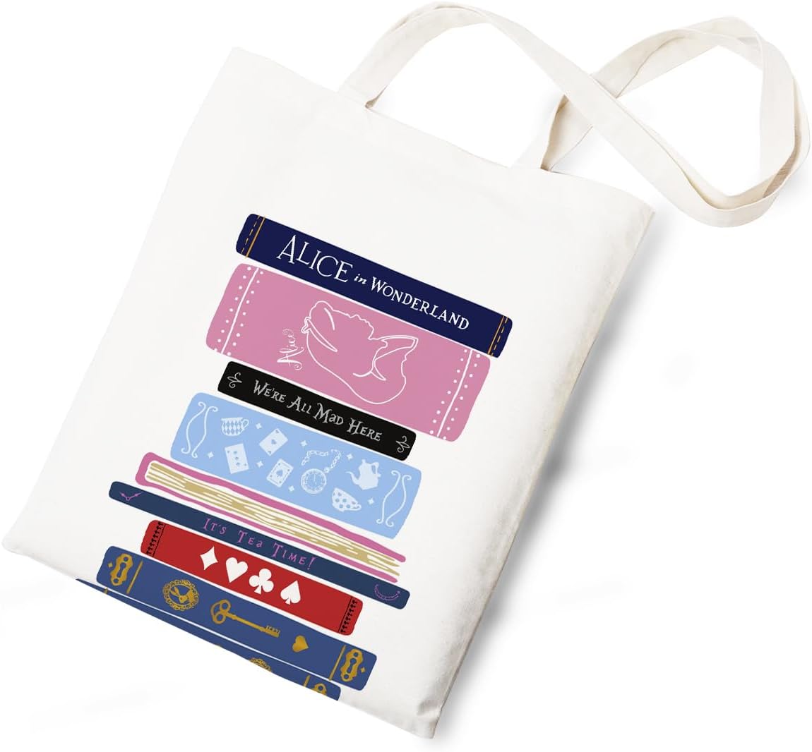 Silhouette of Alice Tote Bag Cotton Reusable Tote Shoulder Bag Fans Canvas Tote Bag For Gifts For Friends Fans