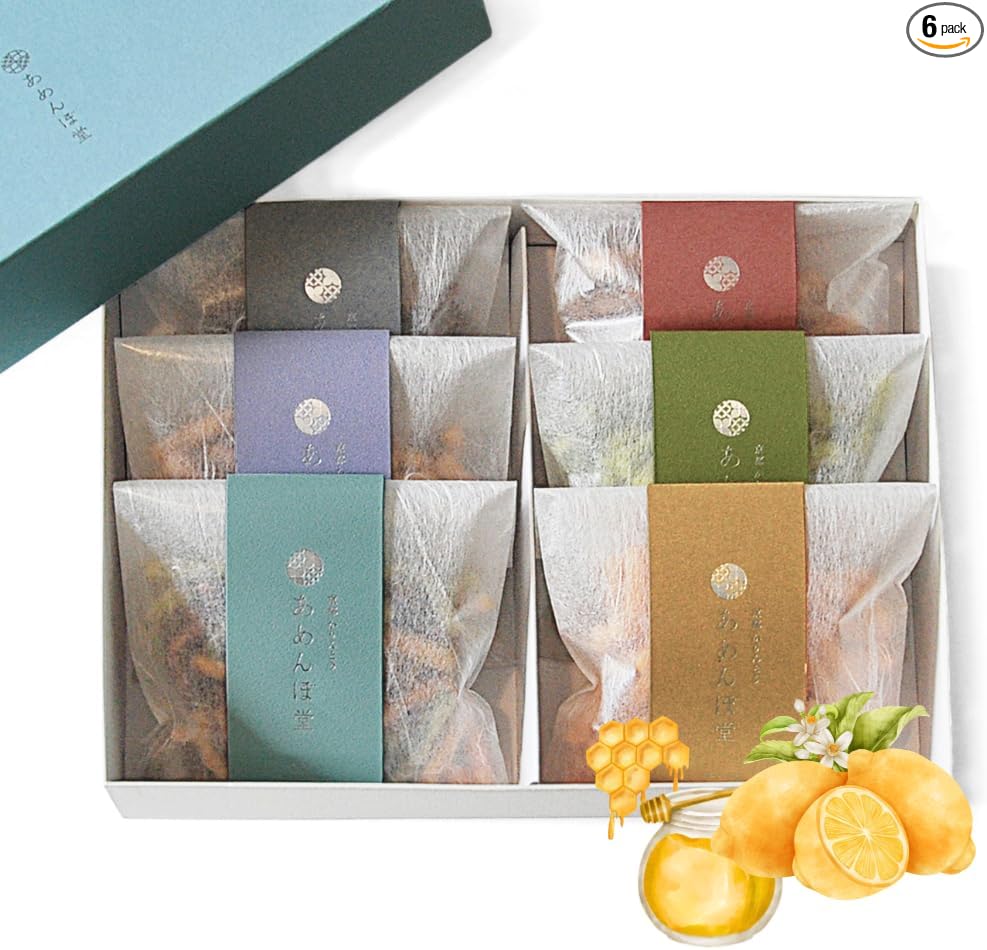 Kyoto Specialty: Amenbodo Popular Classic Assorted Karinto 6 Bags (Vegetable/Sweet Potato/Okinawa Black Sugar/Salted Caramel/Wasabi/Cheese) Kyoto Famous Confectionery, Souvenir, Gift, Hand-Delivered