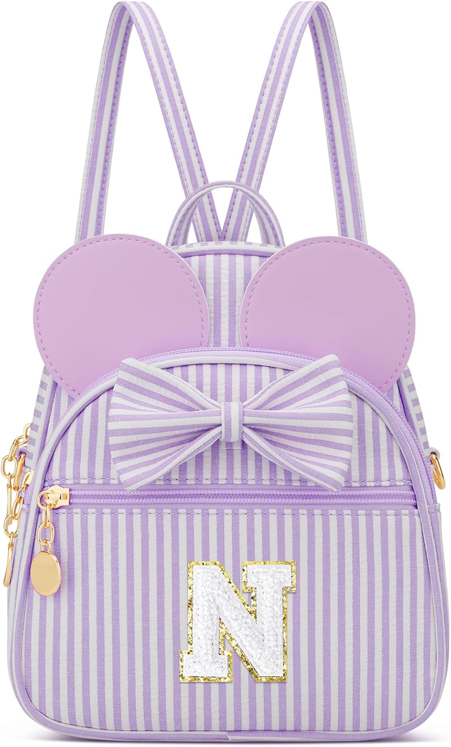 Regalo de cumpleaños personalizado para niñas pequeñas, mochila pequeña con inicial para niñas pequeñas, lindo mini bolso para niños de 3 a 10 años, rosa A
