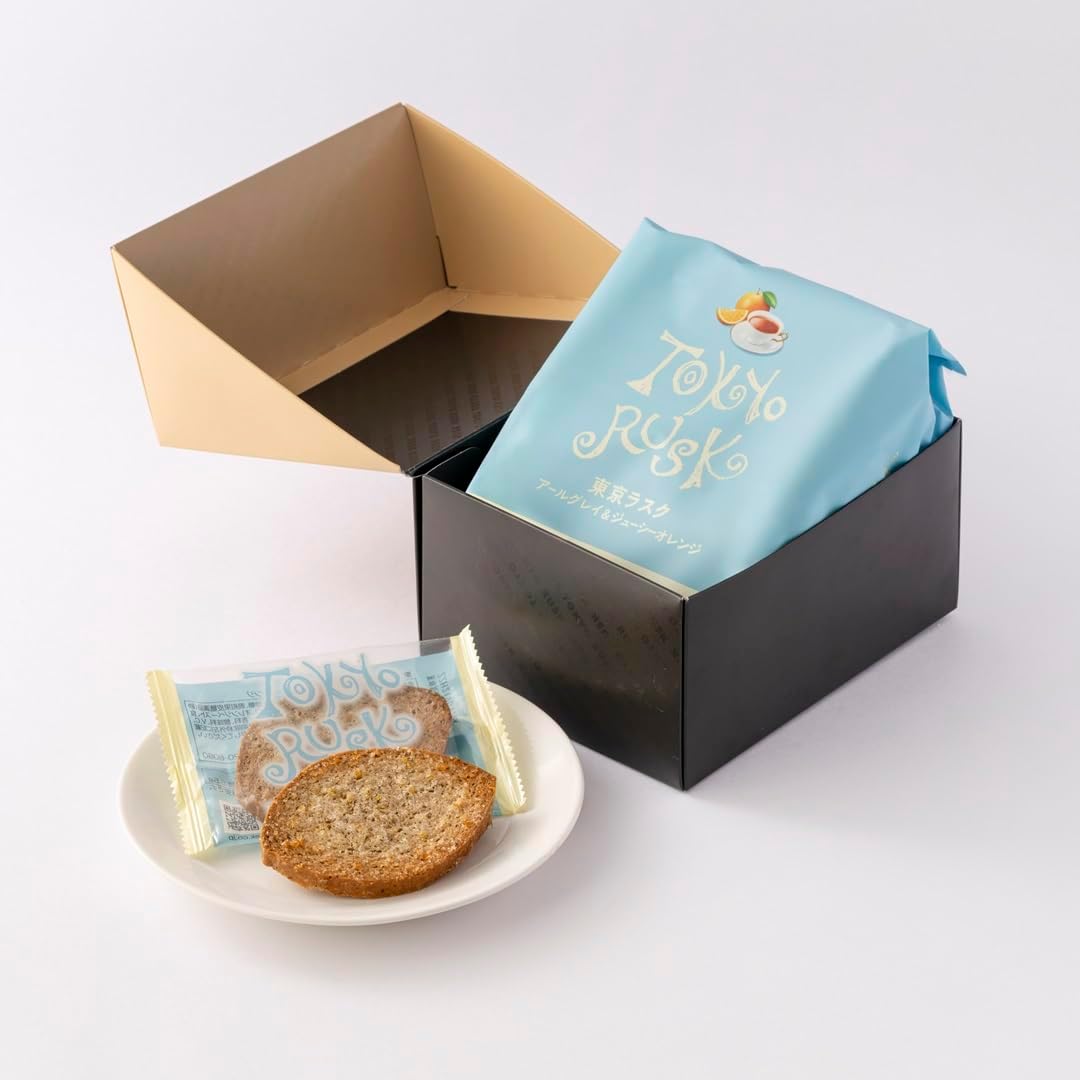Tokyo Raku Cracker Caramel Almond Raku Crackers 16-Piece Set for a Slightly Luxurious Snack Time Slightly Crispy Bread Texture Luxurious Caramel Almond Flavor Gift Present