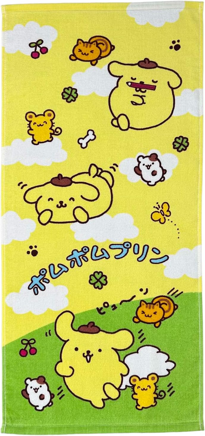 Nomura Towel Sanrio Characters Pochacco Bath Towel, 1 Piece, 23.6 x 47.2 inches (60 x 120 cm), 100% Cotton
