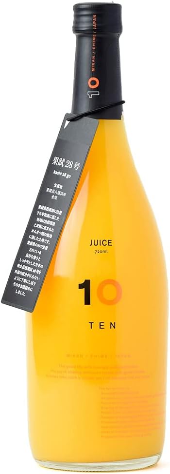10FACTORY Ehime Mikan 100% Fruit Juice, Additive-Free, Straight Juice, 1 Bottle (24.3 fl oz (720 ml)), Made in Ehime, High Quality, Made in Japan (Kawachi Bankan)
