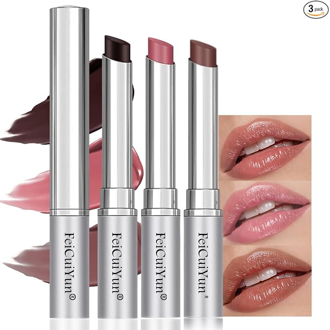 FeiCuiYun Bálsamo Labial con Tinta de Miel Rosa, Lápiz Labial Hidratante Transparente, Color Labial Hidratante para Todos los Tonos de Piel, Bálsamo Labial Nutritivo con un Toque de Cereza Negra