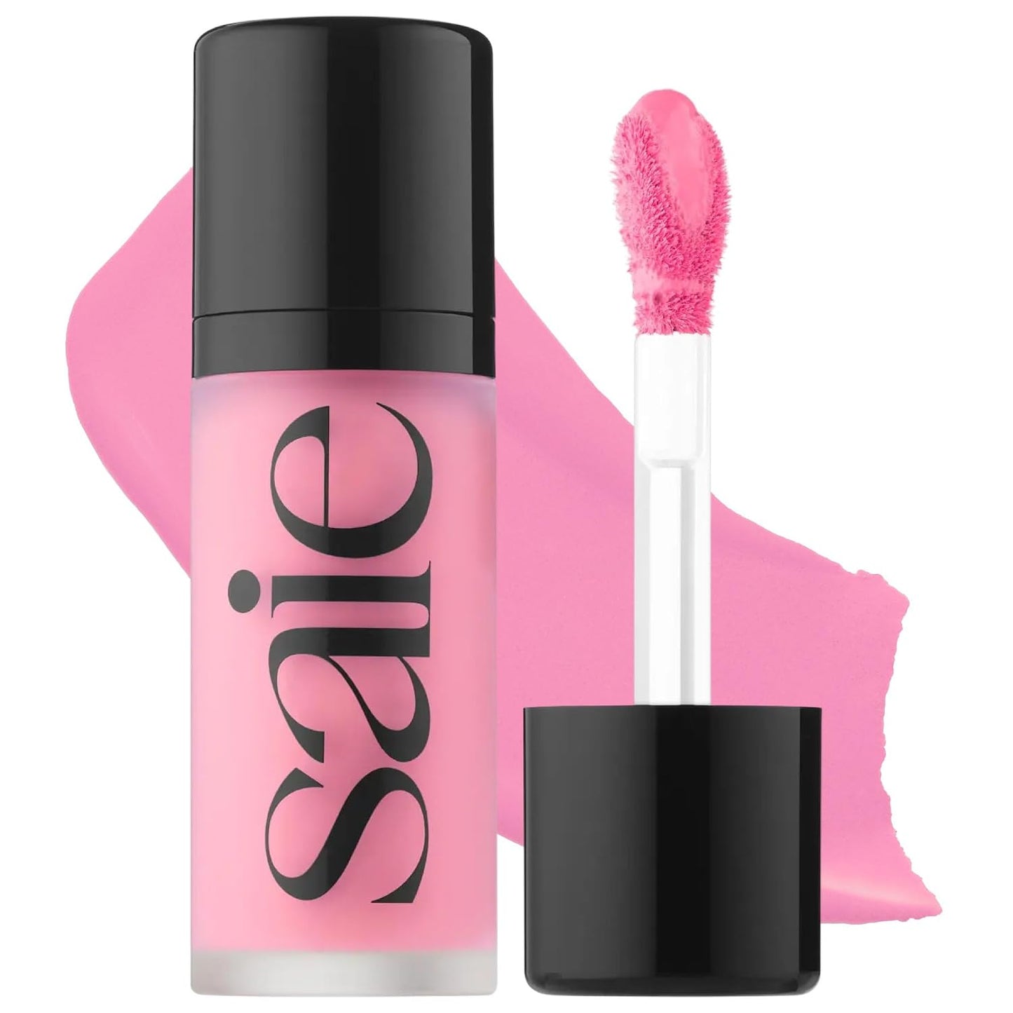 Saie Mini Dew Liquid Blush for Cheeks - Hydrating Cream Blush Stick with a Blendable + Buildable Formula - Skincare Infused Dewy Cheek Tint for a Natural Flush - Clean, Vegan Makeup - Sweetie (.24 oz)
