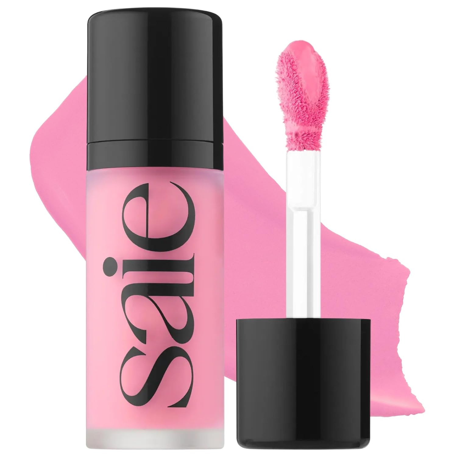 Saie Mini Dew Liquid Blush for Cheeks - Hydrating Cream Blush Stick with a Blendable + Buildable Formula - Skincare Infused Dewy Cheek Tint for a Natural Flush - Clean, Vegan Makeup - Sweetie (.24 oz)