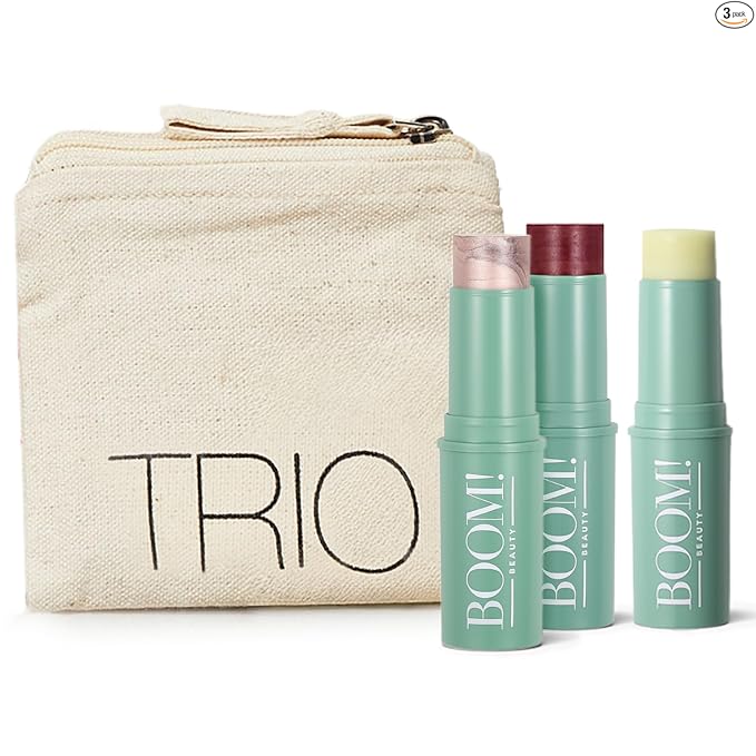 Barra y lápiz labial Boomstick Golden Peach® Warm Coral-Peach Blush | Multistick, vegano, maquillaje para mujeres mayores, piel madura, por Cindy Joseph