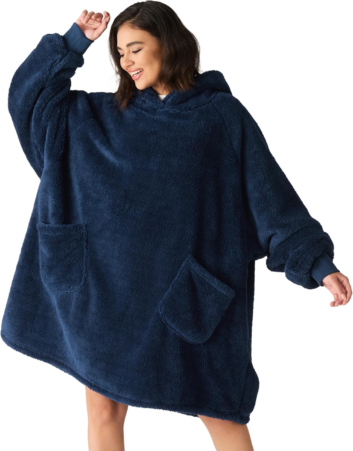 Bedsure Mantas Ponibles con Capucha, Regalos de Navidad para Mujeres, Esposa, Novia, Regalos de Cumpleaños Cálidos y Acogedores para Ella, Esposa, Sudadera Suave y Esponjosa, Mantas con Capucha de