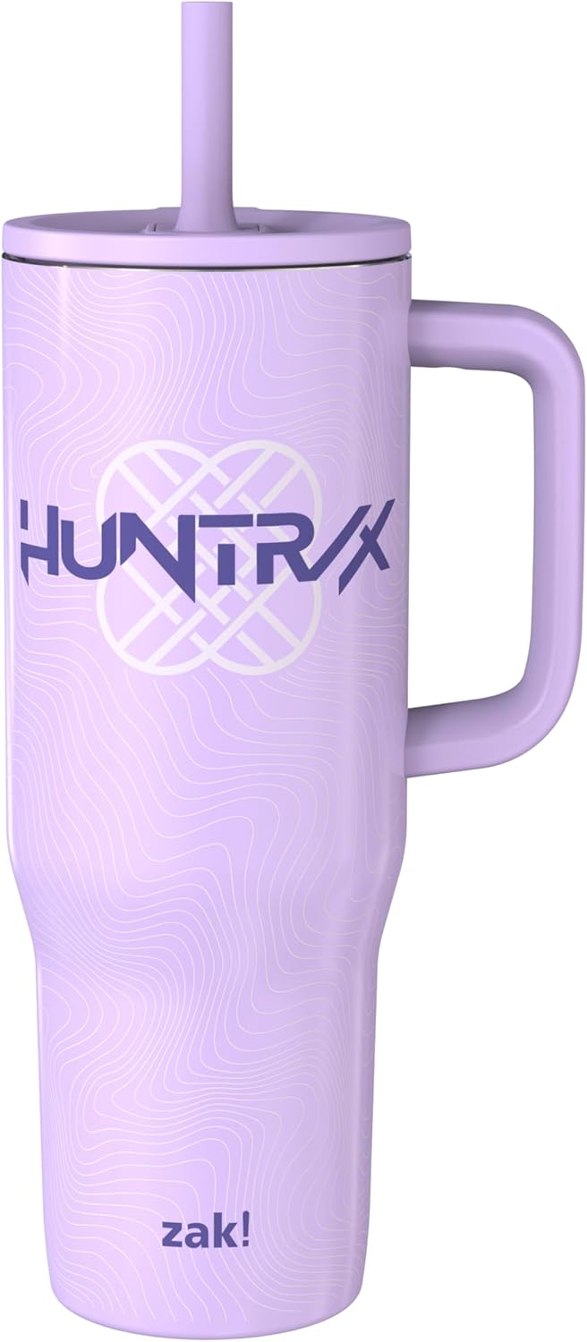 Zak Designs Disney Sutton Taza de viaje para llevar contigo, de 30 onzas, de acero inoxidable con aislamiento al vacío, con popote de silicona y asa para bebidas frías (dibujo de Mickey Mouse)
