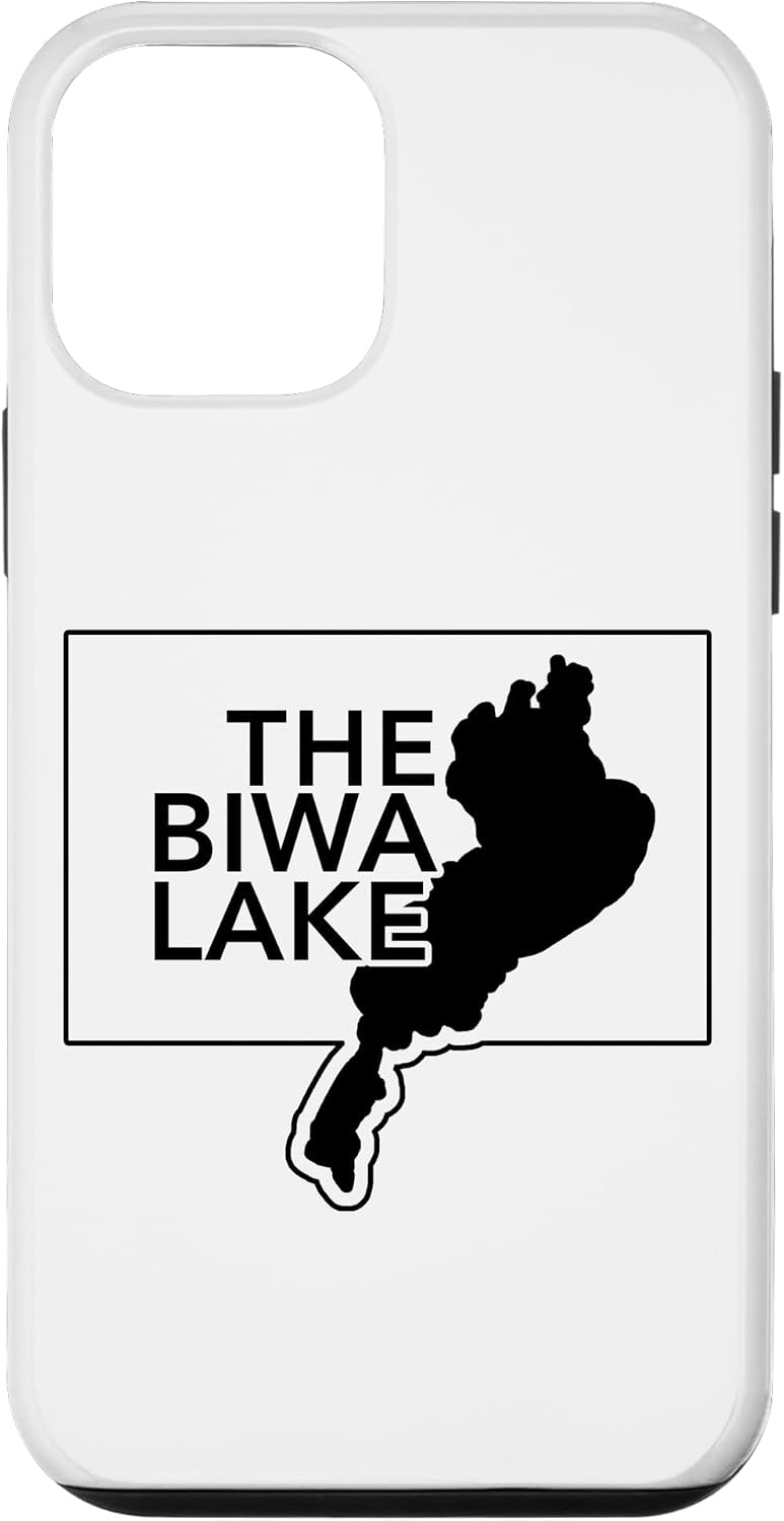 THE BIWA LAKE 琵琶湖 滋賀 地図【47都道府県】ジモTティ JIMO-T 地元愛 お土産 プレゼント 面白 スマホケース iPhone 16 Plus 用