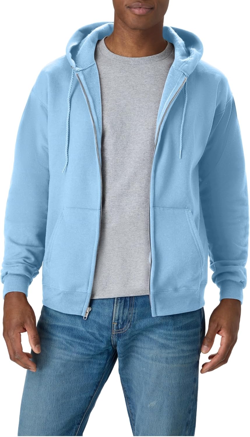 Hanes sudadera con capucha y cremallera completa para hombres, Ecosmart sudadera de polar con capucha y cremallera completa para hombres, sudadera con capucha