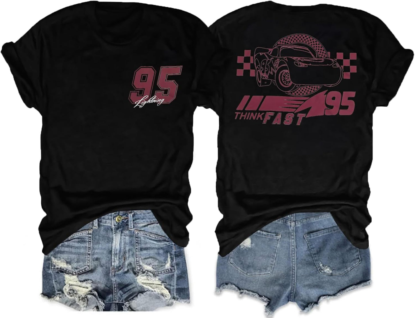 Camisas de coche para mujer, camisetas de Magic Kingdom, camisetas de carreras de coches, camisa de manga corta para viaje de vacaciones