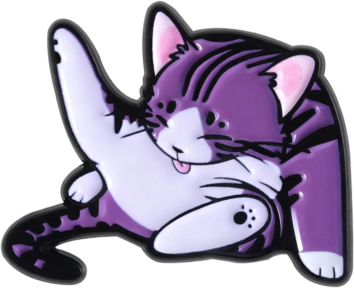 Divertidos pines esmaltados para mochila con lindos broches de animal, pin de gato de dibujos animados, pin de ganso, juego de pines esmaltados, regalo para chaqueta, sombrero, bolso, mochila