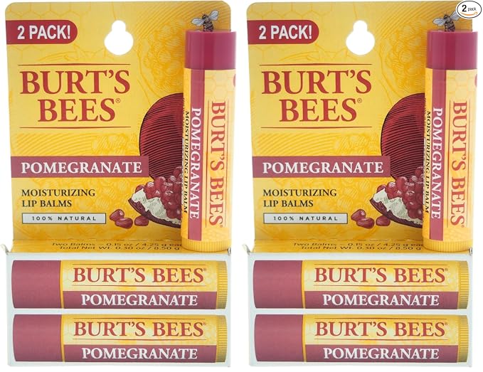 Burt's Bees Bálsamo labial – Cera de abeja original, hidratante labial con cera de abejas de origen responsable, sin tinte, tratamiento acondicionador de origen natural, 2 tubos, 0.15 onzas.
