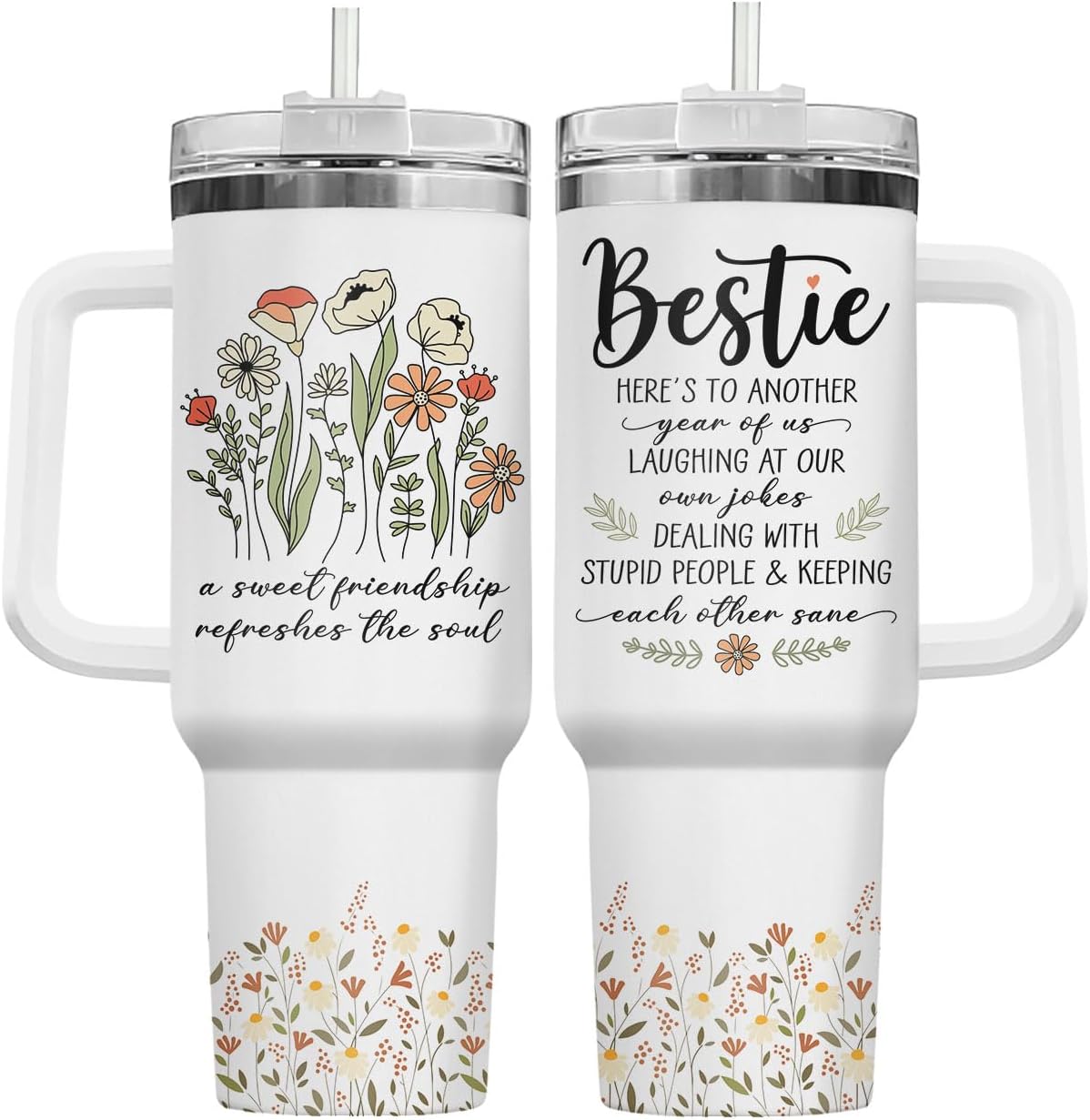 34HD Vaso de princesa rana de 40 onzas, taza de viaje aislada de acero inoxidable con asa y tapa con pajilla, regalo de cumpleaños, taza de películas de princesa de cuento de hadas para mujer
