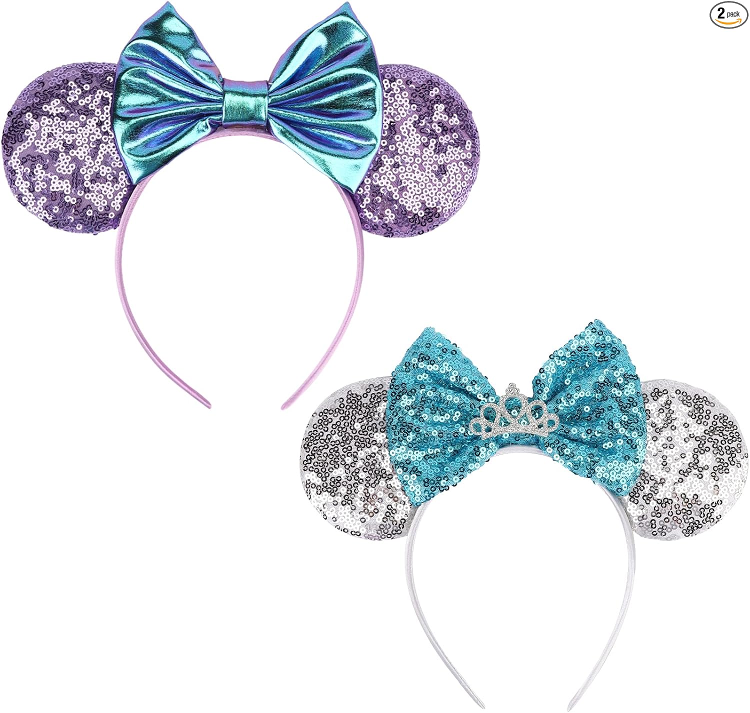 DRESHOW Mouse Ears Bow Headbands Sequins Party Decoration Cosplay Costume for Women