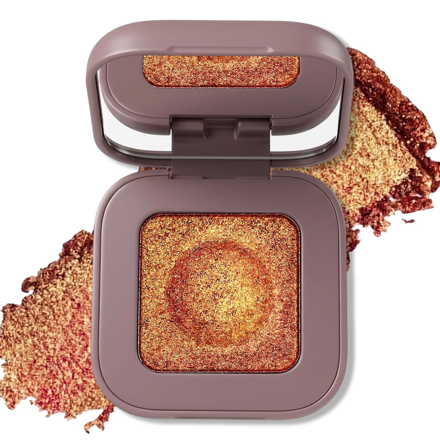 Erinde Paleta de sombra de ojos mate marrón individual, sombra de ojos de terciopelo maquillaje natural compacto en polvo, maquillaje de ojos de larga duración, ultra mezclable, color pigmentado
