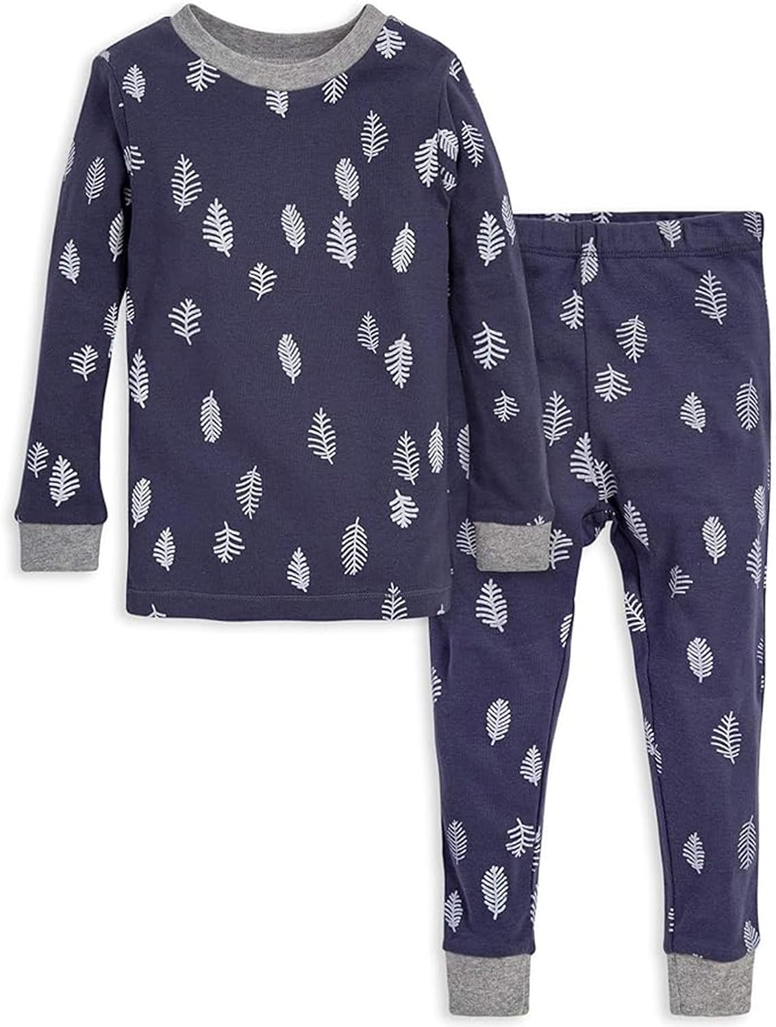 Burt's Bees Baby Pijama de algodón orgánico para niños, conjunto de pijama para niños pequeños, 2 piezas | Soft, cozy, snug fitting pajamas feature stretchy ribbed cuffs and hand painted prints to make bedtime a breeze