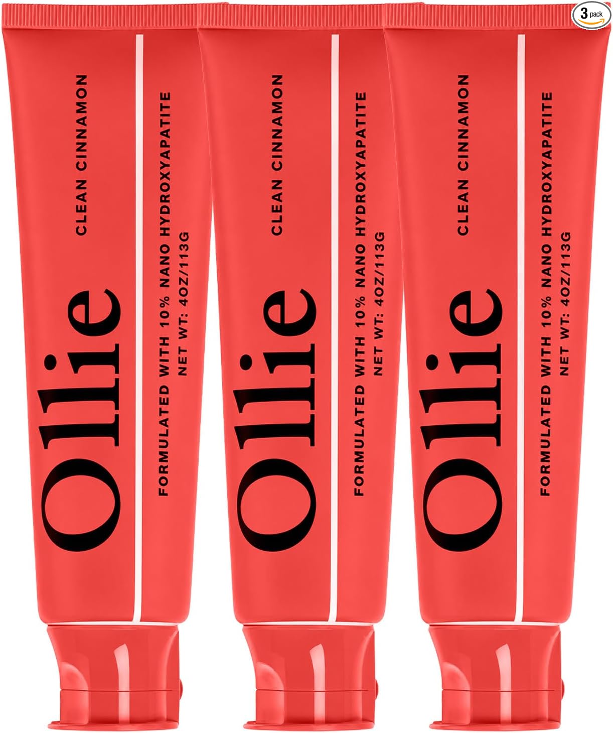 Ollie Pasta de dientes 10% Nano hidroxiapatita sin flúor para esmalte remineralizante, dientes sensibles y blanqueamiento, menta limpia, 4 onzas (paquete de 1)